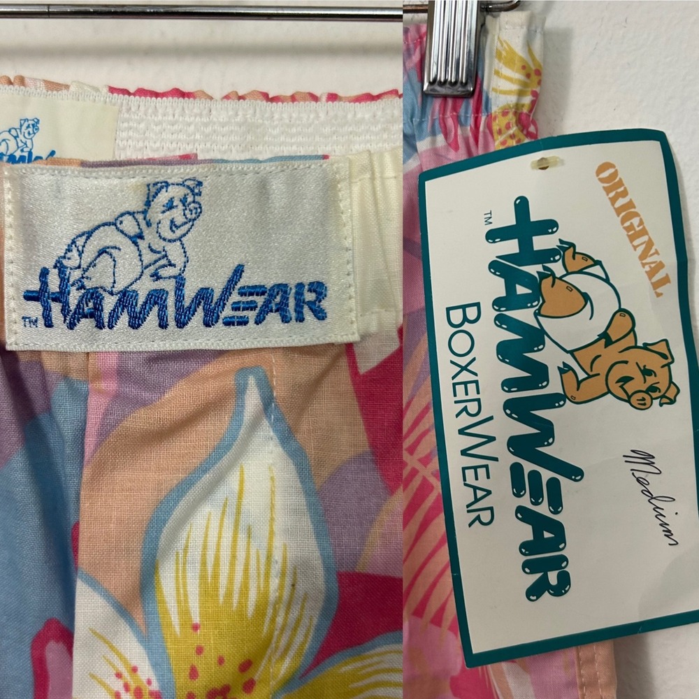 Vintage Hamwear Mens Medium Tropical Toucan Floral Cotton Boxer Shorts NWT USA - Picture 8 of 8